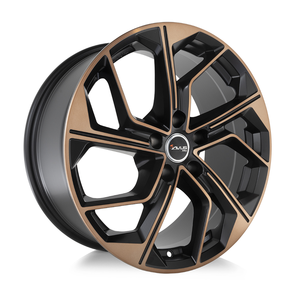 AVUS AC-522 hliníkové disky 8x18 5x112 ET40 BLACK COPPER POLISH