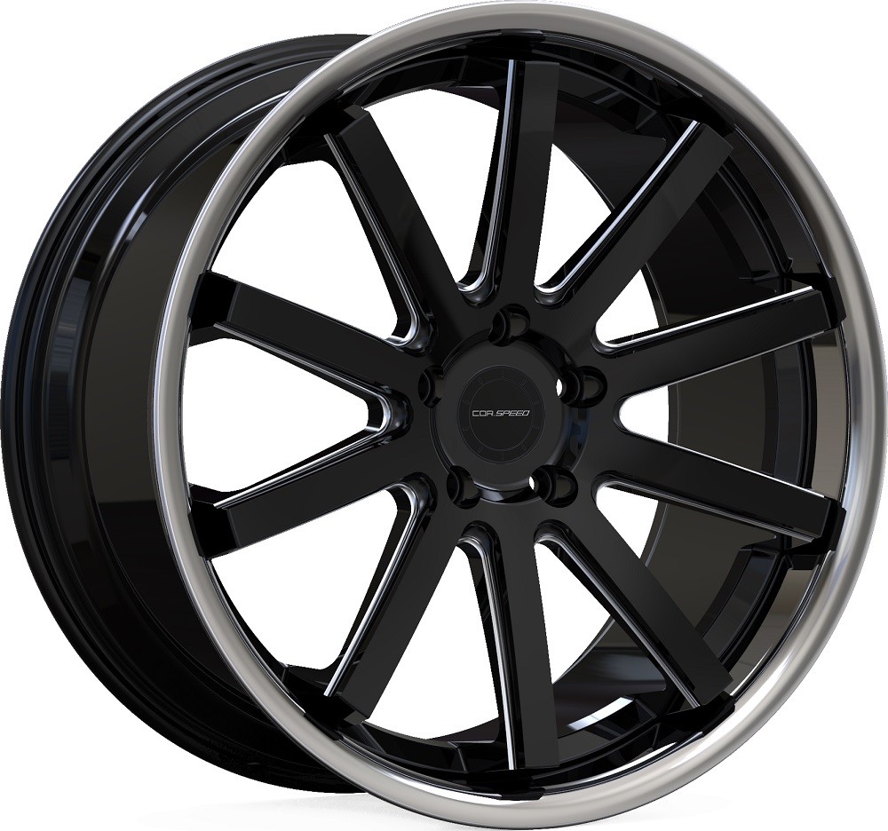 CORSPEED DEVILLE INOX hliníkové disky 10x20 5x112 ET32 Mattblack Puresport INOX gefräst
