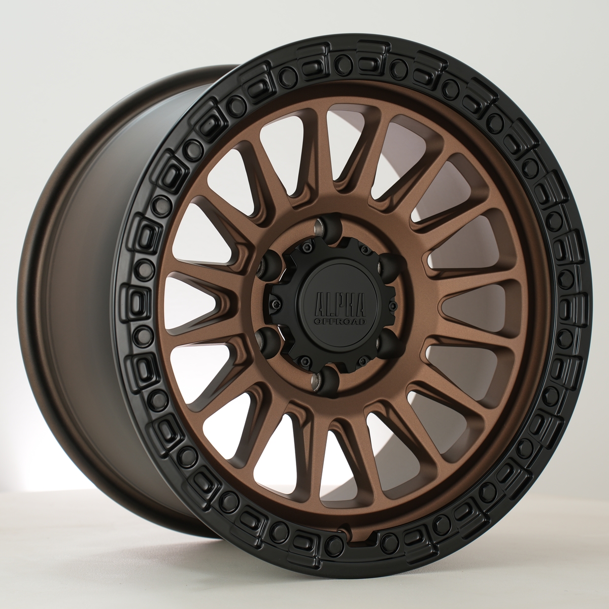 ALPHA OFFROAD Combat hliníkové disky 9x17 6x139,7 ET0 MbronzeBlklip