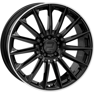 2DRV WH39 hliníkové disky 9x20 5x112 ET42 Black glossy painted with full machined lip