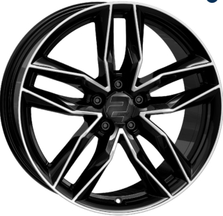 2DRV WH40 hliníkové disky 7,5x18 5x112 ET44 Black full machined