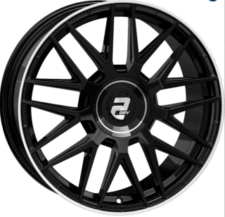 2DRV WH43 hliníkové disky 8,5x19 5x112 ET48 Black glossy painted with full machined lip