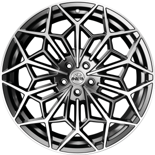 ANTERA A105 hliníkové disky 8,5x20 5x112 ET35 Moon Gray Diamond