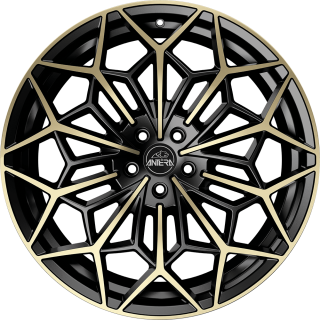 ANTERA A105 hliníkové disky 8,5x21 5x112 ET35 Piano Black Champagne