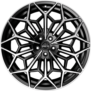 ANTERA A105 hliníkové disky 9,5x21 5x112 ET35 Piano Black Diamond