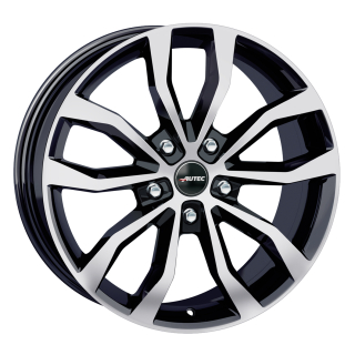 AUTEC Uteca Black Polished hliníkové disky 8x18 5x112 ET28 čierny leštený