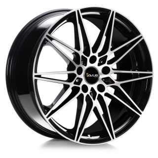AVUS AC-MB5 hliníkové disky 8,5x19 5x112 ET47 BLACK POLISHED