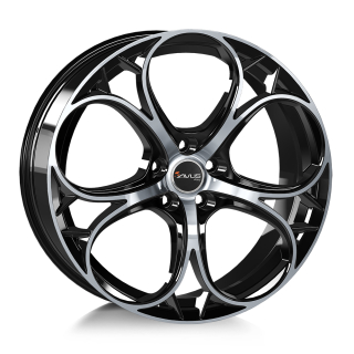 AVUS AC-520 hliníkové disky 7,5x17 5x110 ET30 BLACK POLISHED