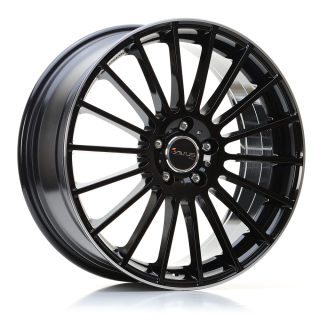 AVUS AC-M03 hliníkové disky 6,5x16 4x108 ET40 BLACK POLISHED LIP