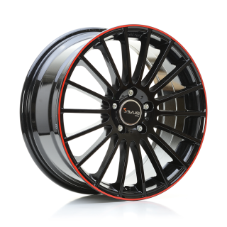 AVUS AC-M03 hliníkové disky 8x19 5x112 ET35 BLACK RED LINE