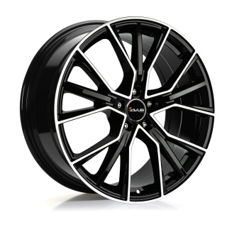 AVUS AF18 hliníkové disky 9,5x21 5x112 ET25 BLACK POLISHED