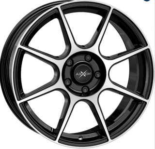 AXXION X2 hliníkové disky 7,5x18 5x100 ET37 Black full machined