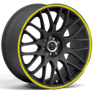 BARRACUDA KARIZZMA hliníkové disky 8x18 5x112 ET45 Mattblack Puresports / Color Trim gelb