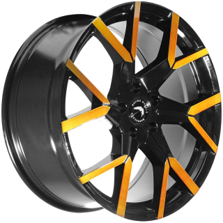 BARRACUDA TZUNAMEE EVO hliníkové disky 8x18 5x108 ET40 Black gloss Flashgold
