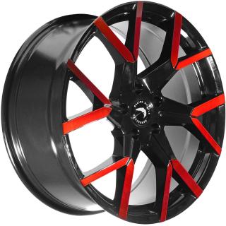 BARRACUDA TZUNAMEE EVO hliníkové disky 8x18 5x108 ET40 Black gloss Flashred