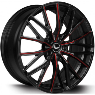 BARRACUDA PROJECT 3.0 hliníkové disky 8,5x18 5x115 ET38 Black gloss Flashred