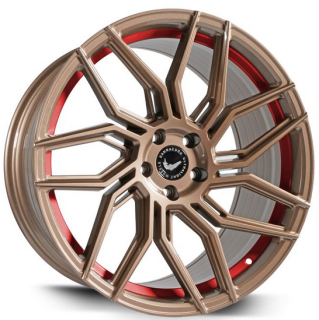 BARRACUDA DRAGOON hliníkové disky 8,5x19 5x108 ET40 Higloss-Bronze undercut Trimline red