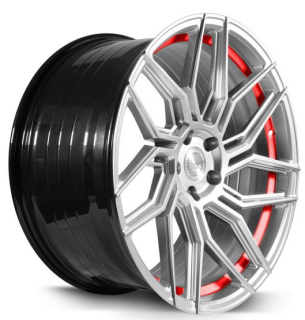 BARRACUDA DRAGOON hliníkové disky 8,5x19 5x108 ET40 Silver undercut Trimline red