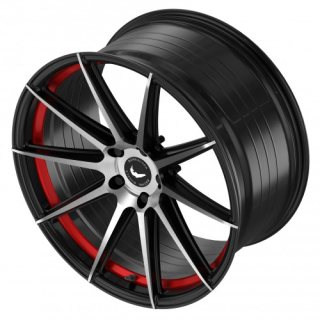BARRACUDA PROJECT 2.0 hliníkové disky 9x21 5x114,3 ET40 Higloss-Black brushed Surface/undercut Colour trim rot
