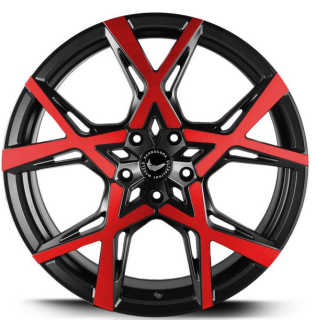 BARRACUDA PROJECT X hliníkové disky 10x22 5x114,3 ET40 Gloss black Flashred