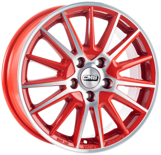 CMS C23 hliníkové disky 6,5x16 4x108 ET20 Diamond Red Gloss
