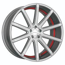 CORSPEED DEVILLE hliníkové disky 8,5x19 5x108 ET40 Silver-brushed-Surface/ undercut Color Trim rot