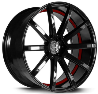 CORSPEED DEVILLE hliníkové disky 9,5x22 5x112 ET25 Higloss-Black/ undercut Color Trim rot