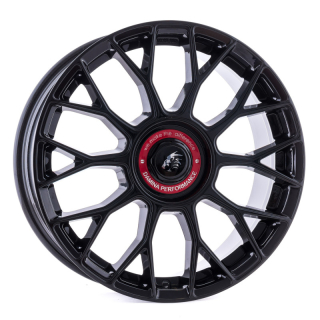 DAMINA PERFORMANCE DM10 hliníkové disky 8x18 5x112 ET30 Black Painted Red Cap