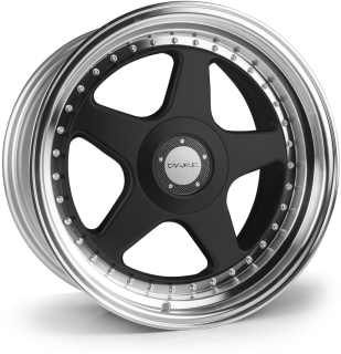 DARE MOTORSPORT F5 hliníkové disky 7,5x17 4x100-4x108 ET35 Black Polished Lip