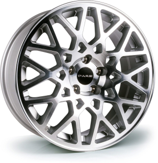DARE MOTORSPORT LG2 hliníkové disky 8x18 5x100 ET35 Silver / Polished Face