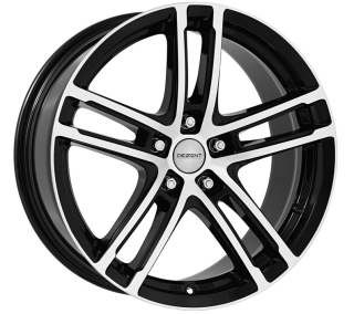 DEZENT TZ dark hliníkové disky 6x16 5x112 ET43 Leštená čelná plocha / čierne lakovanie