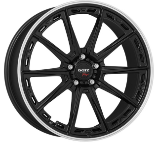 DOTZ SONOMA dark hliníkové disky 9,5x20 5x112 ET47 Matné čierne lakovanie / leštený límec