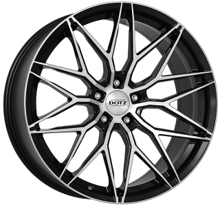 DOTZ SUZUKA dark hliníkové disky 8,5x19 5x120 ET33 Leštená čelná plocha / čierne lakovanie