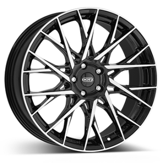 DOTZ FUJI dark hliníkové disky 7,5x18 4x100 ET35 Leštená čelná plocha / čierne lakovanie