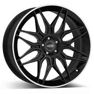 DOTZ LONGBEACH dark hliníkové disky 10x20 5x112 ET19 Čierne lakovanie, leštený límec