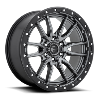 FUEL D680 REBEL hliníkové disky 9x20 6x135 ET1 MATTE GUN METAL BLACK BEAD RING