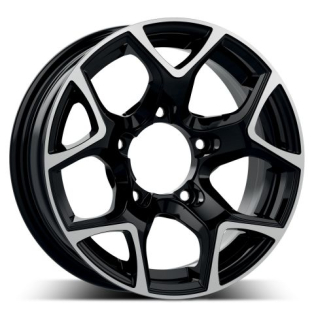 GMP SJ15 hliníkové disky 5,5x15 5x139,7 ET5 Black Diamond