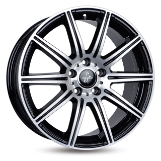 KESKIN KT16 hliníkové disky 8x18 5x112 ET30 BLACK FRONT POLISH