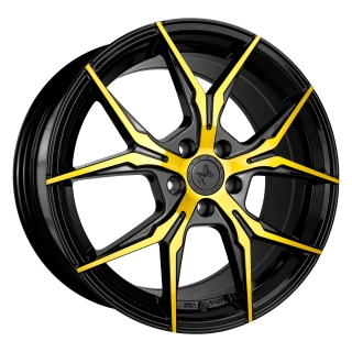 KESKIN KT19N hliníkové disky 8,5x19 5x120 ET35 BLACK FRONT GOLD