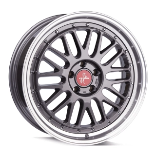 KESKIN KT22 hliníkové disky 8x18 5x108 ET45 TITAN GREY LIP POLISH
