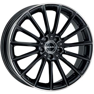 MAK KOMET hliníkové disky 10x21 5x112 ET22 GLOSS BLACK MIRROR RING