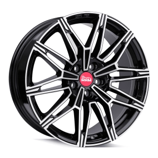 MAM B3 hliníkové disky 8,5x19 5x112 ET30 BLACK FRONT POLISH