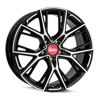 MAM B4 hliníkové disky 8,5x19 5x112 ET45 BLACK FRONT POLISH