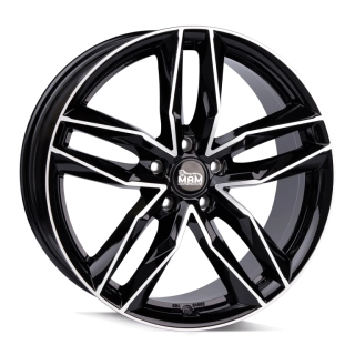 MAM RS3 hliníkové disky 8x18 5x112 ET30 BLACK FRONT POLISH