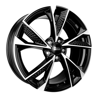 MAM RS6 hliníkové disky 8,5x19 5x114,3 ET40 BLACK FRONT POLISH