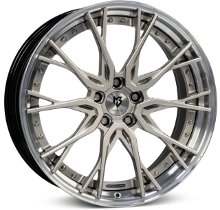 MB DESIGN KV3.2 hliníkové disky 10,5x21 5x112 ET20 Champagner Glanzschwarz poliert