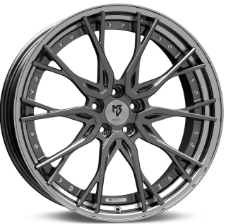 MB DESIGN KV3.2 hliníkové disky 10,5x21 5x112 ET20 Mattgrau Glanzschwarz poliert