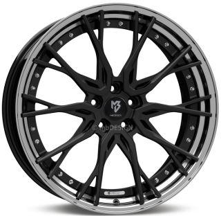 MB DESIGN KV3.2 hliníkové disky 10,5x21 5x112 ET20 Schwarz stumpfmatt Glanzschwarz poliert