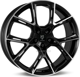 MB DESIGN KX1 hliníkové disky 8,5x20 5x112 ET35 Glanzschwarz poliert