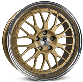 MB DESIGN LV1 hliníkové disky 7x17 4x100 ET35 Gold poliert